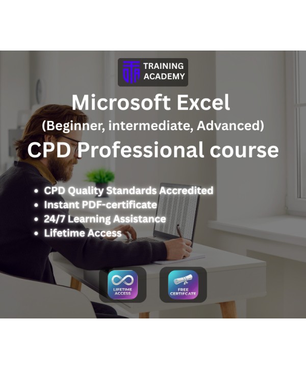 Microsoft Excel - Beginner, intermediate & Advanced - CPD Professional Course Online Training Academy Key GLOBAL